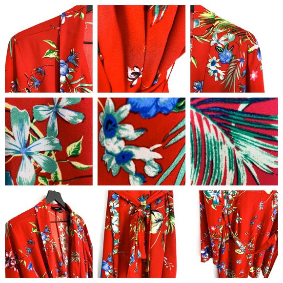 FOREVER 21+ Tropical Longline Kimono - Picture 7 of 8